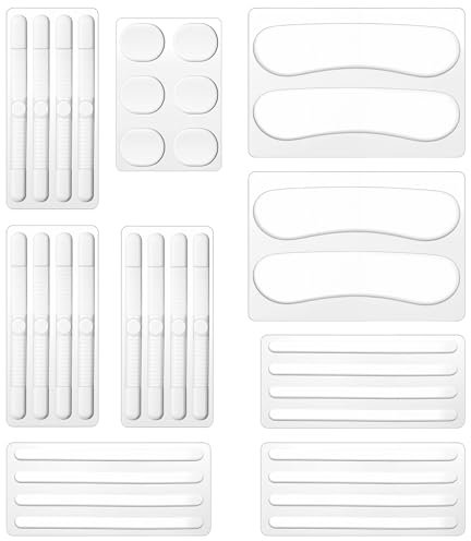 34 Stück High Heel-Kissen Anti-Rutsch Slingbacks Fußstütze aus Silikon Schuhriemengriff Sandalen Gel-Schutzstreifen Aufkleber-Einsätze Pad für Sport-Sneaker Damen Herren