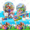 Kinder Partygeschirr Geburtstagsdeko Set- 51PCS Bros Pappteller Kindergeburtstag Partygeschirr Geburtstagsdeko Party Tableware Supplies Kit mit Teller Tischdecke Servietten Tassen für Jungen Mädchen