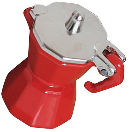 YARNOW Miniatur Kaffeemaschine Modell aus Legierung in Rot Kleine und Filigrane Puppenhaus Dekoration für Mikrolandschaften und Kleiner Häuser