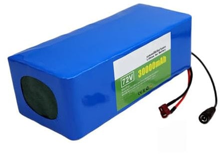 E-Bike Battery 72V 30AH 20S2P Lithium Ion Battery Pack Electric Bicycle Battery with BMS Board with 84V 3A Charger Lithium Battery Pack for 200W 500W 800W 900W 1000W 1500W Motors 72V30AH,XT30