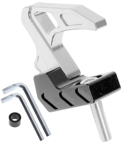 HEROFFIX Motorcycle Hanging Hook Square Motorcycle Helmet Luggage Bag Holder Hanger for Scooters Bicycles Silver Tone 50mm Length