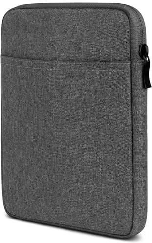 moex Tablet Hülle für Nubia RedMagic Astra Tasche mit Reißverschluss und Fach für Zubehör, Nylon Stoff Sleeve weich Gepolstert, Schutzhülle Minimalistisch Dash Case, Dunkelgrau