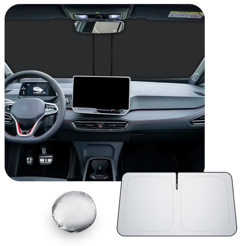 [Upgrade] CDEFG Kompatibel mit VW ID.3 ID3 2020-2025 2026 Sonnenschutz Abdeckungen Frontscheibe Sonnenschirm Vordere Schallwand Windschutzscheibe Auto Sonnenblende Zubehör