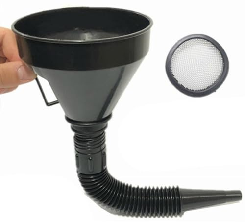 Large Car Funnel For Petrol, 2pcs Flexible Funnels Car, Multifunctional Bendable Funnel With Filter And Wide Mouth Removable Hose With Handle For Motorcycle Cars Oil Petrol & Household Uses