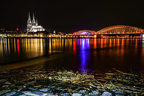 hansepuzzle 25804 - Kölner Dom Puzzle 2000 Teile - Gebäude Puzzle mit hochwertiger Aufbewahrung: Kartonbox und wiederverschließbarem Beutel - Format 90 × 60 cm