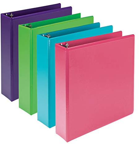 Samsill Earth's Choice™, 3-Ring-Binder, pflanzlich, robust, 5,1 cm, bis zu 25% pflanzlicher Kunststoff, sortiert, 4 Stück
