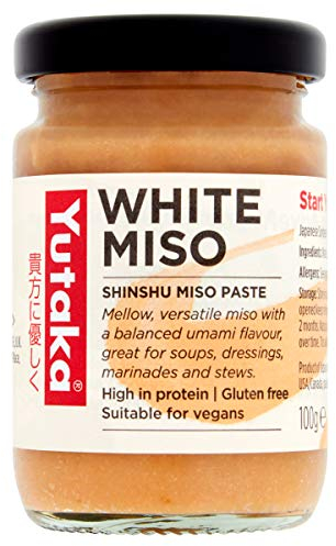 Yutaka White Miso Paste 100g | Shinshu Miso with Mild Umami Flavour | Gluten-Free & Vegan-Friendly | Protein-Rich Japanese Fermented Soybean Paste | Ideal for Soups, Sauces, Dressings & Marinades