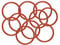 sourcing map 10Stk. Silikon O-Ring, VMQ-Dichtungsring, 17mm ID, 20mm AD, 1,5mm Breite, rot