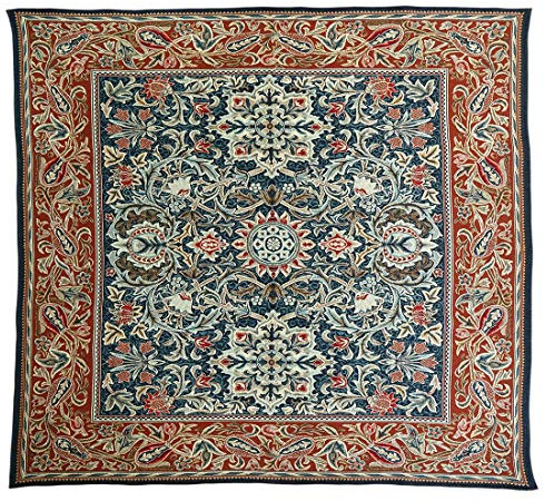 Belgian Tapestries gewebte Decke, Tischdecke Gobelin William Morris Essex 145 x 155cm