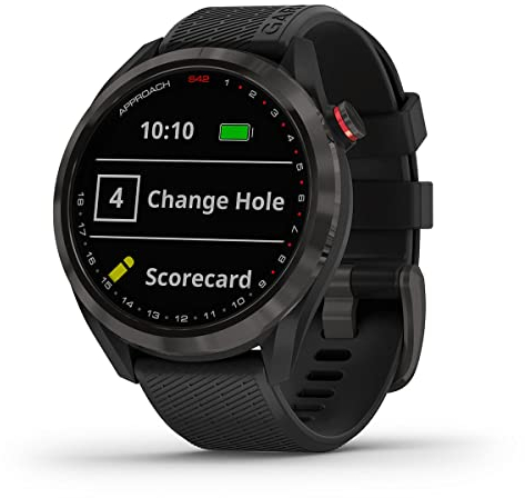 Garmin S42 GPS DE Golf, Erwachsene, Unisex, Carbon Gray/Black, 43,4 x 43,4 x 11,7 mm