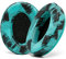 WC PadZ - The Ultimate Upgraded Earpads by Wicked Cushions - Compatible with Audio Technica, HyperX, SteelSeries Arctis & More - Extra Thick - Bigger Opening - Softer Memory Foam | (Speedracer Cyan)
