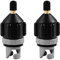 Heytur Inflatable Boat SUP Pump Adapter Standard Schrader Conventional Air Pump Air Valve Adapter Spoke Plate Attachment (Blackx2)