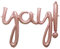 Amscan 4251831 Yay Folienballon | Roségold | Partydekoration | 1 Stück