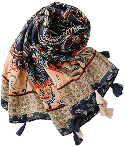 FAIRYGATE Halstuch Schals & Tücher für Damen Klassischer Schal mit Paisley-Muster XXL Stola Warm und Weich Schultertuch Eleganter Tuch 69010