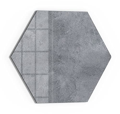 DEQORI Glas-Magnettafel | 55x47,6 cm groß | Motiv Betonstruktur im Detail | Memo-Board aus Glas | Magnetboard inkl. Magnete, Stift & Tuch für Küche & Büro | Tafel magnetisch & beschreibbar