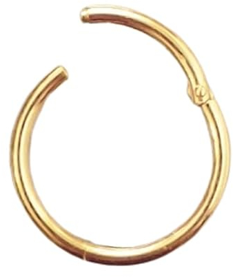 Generisch PIERCING Clicker 10 mm I Echt 585 Gelbgold I Intim Tragus Helix Septum Brust Ohr I modern modisch extravagant I 46011-10