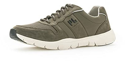Pius Gabor Herren Sneaker Low,Halbschuhe,Wechselfußbett,zertifiziertes Leder,Sportschuhe,Freizeitschuhe,Turnschuhe,Olive,40.5 EU / 7 UK