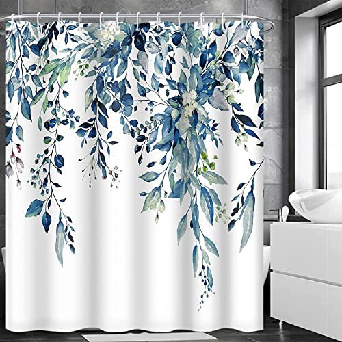 MIRRORANG Rideau de Douche, Rideau de Douche en Polyester résistant à la moisissure et au mildiou, imperméable à l'eau Tissu végétal à séchage Rapide,183x198cm