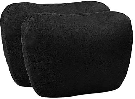 NIEI 2 StüCke Universell Auto KopfstüTze NackenstüTze Sitz für Design S Weiches Verstellbares Kissen NackenstüTze Kissen Schwarz