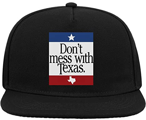 Don't Mess with Texas Lone Star State 5-Panel-Baseballmütze mit flachem Visier und Snapback Schwarz