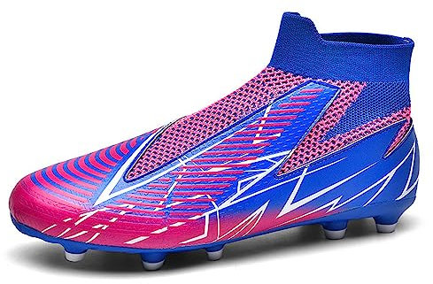 Hixingo Zapatillas de Fútbol para Hombre Niños Jóvenes Alto Botas de Fútbol Tacos Calzado de Atletismo al Aire Libre Zapatos de Entrenamiento Zapatos de Deportivo de Fútbol