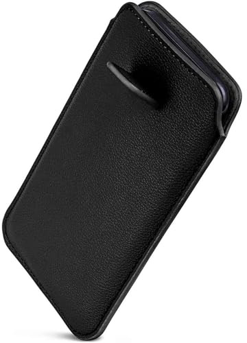 ONEFLOW Liberty Case für Samsung Galaxy A54 5G Handy Einsteckhülle mit Rückzugfunktion, PU Leder Handytasche, Schutzhülle mit Lasche, Sleeve Etui Hülle zum Einstecken, Schwarz