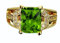 AKSHITA GEMS 14,25 Ratti 13,00 Karat natürlicher Peridot Edelstein Goldring für Damen und Herren, Metall, Peridot