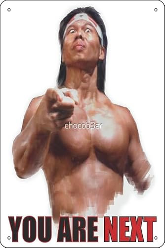 Bolo Yeung Chong Li You Are Next Sketch Bloodsport Klassisches Filmposter, Metall-Blechschild, 30,5 x 20,3 cm, lustiges Männerhöhle, Zuhause, Büro, Bar