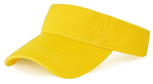 Marrywindix 1 Piece of Sport Wear Athletic Visor Sun Sports Visor Hat Visor Adjustable Cap for Women and Men (One Size), Yellow, One Size