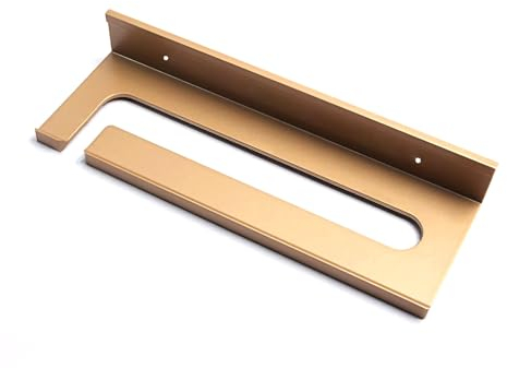 Estante para Copa de Vino Debajo Del Gabinete, Estante Colgante para Copas de Vino Aleación de Aluminio, Copa de Vino Rack Invertido Sin Taladrar con Tornillos para Bar Restaurante Cocina (Size : Gol