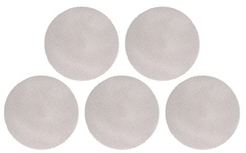 Topyond 5 Stück Hochtemperaturbeständige Runde Grillmatte, Wiederverwendbar, Antihaftbeschichtet, Für Grill Und Gaskochen Im Freien(Braun)