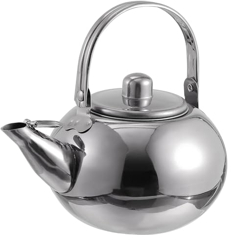 Milisten 1stk Topf Aus Edelstahl Mit Filter Teekessel Aus Metall Herd Topf Mit Kochendem Wasser Samowar Rostfreier Stahl Getränke Automatische Abschaltung
