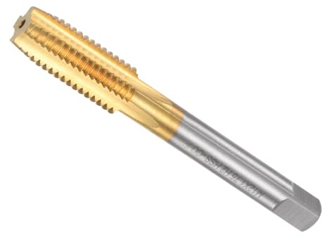 CoCud Gerade Nut Gewindebohrer M12 x 1.75 Gewindegröße Edelstahl Bronze | Metrische Linksgewinde-Werkzeuge, Titan-Kobalt-Hochgeschwindigkeitsstahl, Kunststoffe, für Aluminium