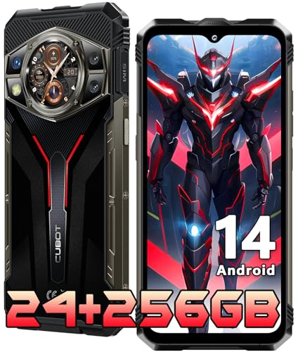 CUBOT Kingkong AX (2024) Móvil Resistente Android 14 - MTK G99, 24GB+256GB/1TB, 100MP, 6.58'' FHD+ 120Hz Teléfono Movil, 5100mAh (33W) Movil Irrompible, 1.32Back Dsiplay/IP68/Dual SIM/NFC/OTG/GPS