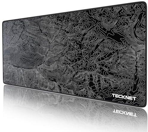 TECKNET Gaming Mouse Pad 900x400x3 mm, Large Mouse Mat, XL Waterproof Desk Pad, Long Computer Mat, Improved Precision And Speed, Non-Slip Rubber Base for Stable Grip On Smooth Surfaces