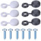 12 Pcs Automotive Number Plate Screws and Caps Set with Black White Screw Caps and 6 Self Tapping Screws Number Plate Fixing Kit for Cars, Motorcycles & Trailers