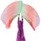 MUNAFIE Lot de 2 drapeaux d'adoration - Demi-cercle - Colorés - Avec hampe flexible - Pour spectacle de danse - Église - 10#VERT ROUGE-LILA