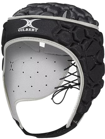 Gilbert XP250 Junior Rugby Headguard - Black/Silver (Small Junior)