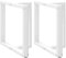 vidaXL Pieds de Table à Manger en T 2 pièces Blanc 70x35x(72-73) cm Acier