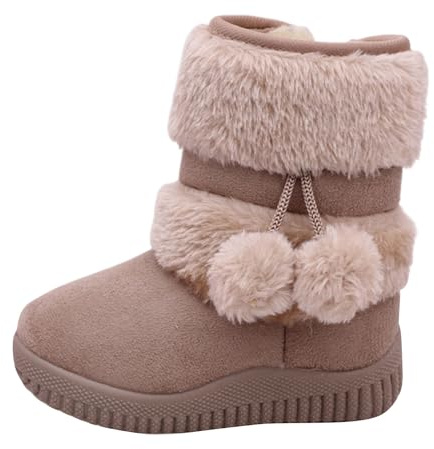 Bambine E Neonato Carino Stivali da Neve Morbide Fodera Calda Stivali Pelosi Bambina Scarpette Eleganti Bambina Stivali Imbottiti Bambina Stivali Caldi Bambina Scarpe Bambino Invernali