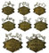 Vintage-Style Brass Liquor Decanter Tags, Set of 8, Chain-Mounted Labels for Scotch, Bourbon, Gin, Brandy, Rum, Tequila, Vodka, Whiskey