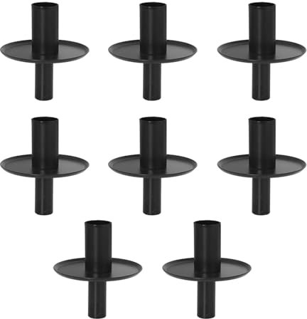 Vintage schwarze Metall-Flaschenaufsätze, Kerzenständer, passend für Standard-Flaschen für Dinner-Party-Dekorationen, 4 / 8 Stück