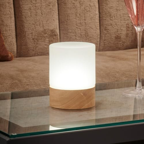 Auraglow Rechargeable Wireless LED Table Lamp with Remote – Battery-Powered, Dimmable, Colour-Changing, Cordless for Restaurants, Bars, Hotels & Homes (1 Lamp, 1 Light Source, 1 Remote)