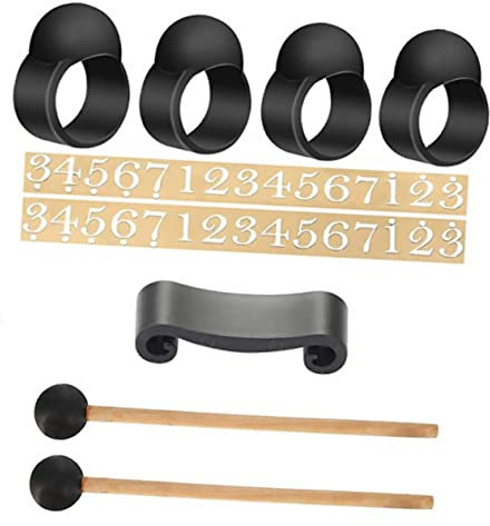 PartyKindom Drum Accessoires Fingerpick Silikon Zungentrommel Klopffinger Cover Stahl Zungentrommel Zubehör Mit Drumstick-halter Für Steel Tongue Drums
