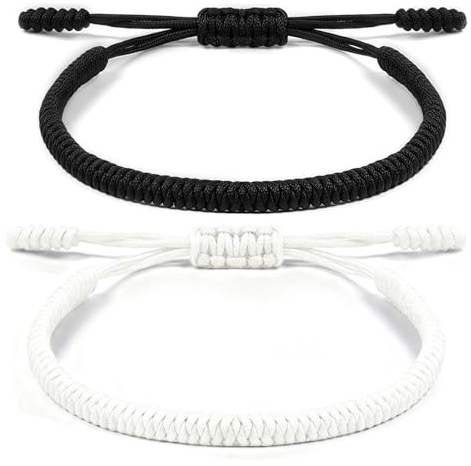 Aucuu Glücksarmband, Freundschaft Armbänder, Geflochtene Freundschaftsarmbänder, Handgefertigt Verstellbar Armbänder, Gewebte Tibet Stil Armband für Frauen Damen Herren Kinder Jungen