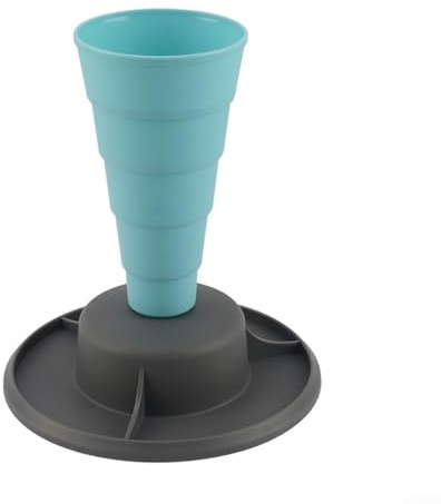 Bebykilemi Foldable Piping Bag Holder and Pastry Bag Stand – PP Material Icing Bag Organiser and Cake Decorating Tool Stand with Sturdy Base, Tray Compatible with for Baking Nozzle