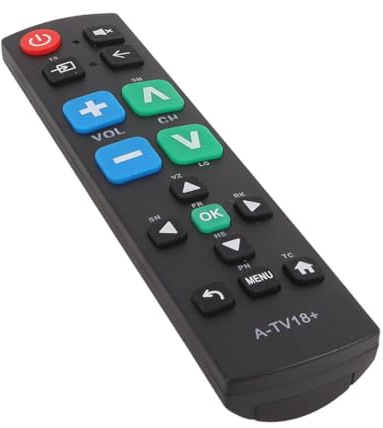 Voyoo Télécommande TV Universelle à Grand Bouton pour Personnes âgées, Facile à Utiliser, Grande télécommande TV pour Personnes âgées et malvoyantes
