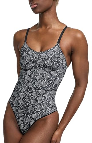 CFab Shapewear Damen Bauchweg Body mit Slip und starken Formzonen | Body Shaper Damen mit Open Bust Design verstellbaren Trägern und Druckknopfverschluss für glatte Looks mit freier BH Auswahl.