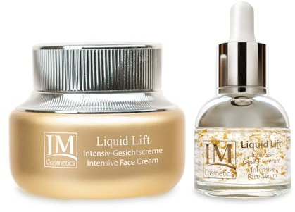 Genius IMC Liquid Lift Intensiv-Gesichtscreme und -Serum Anti-Aging Pflegeset 2-tlg spendet Feuchtigkeit, gegen Falten, Nachtpflege für straffe Haut, regt Kollagenproduktion an- Dr. Michaela Fuchs