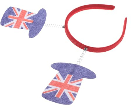 Ciieeo British Flag Headband for Women Felt Material with Unique Design, Easy to Use and Versatile Hair Accessory for British Celebrations and Sports Games